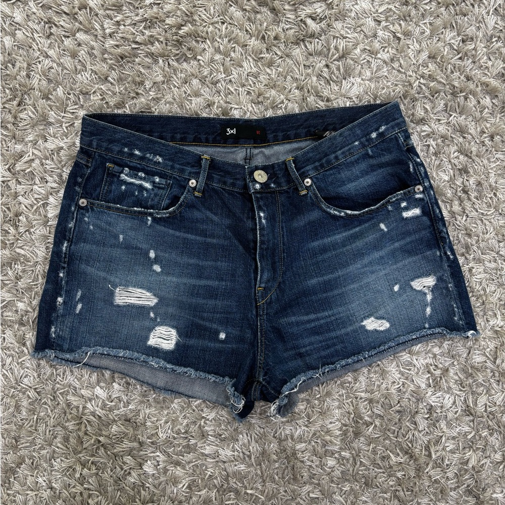 3x1 Women’s Distressed Short Denim Shorts Size 31